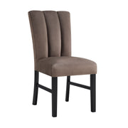 Vega Black/Brown Faux Marble Dining Set from Crown Mark - Lara Furniture