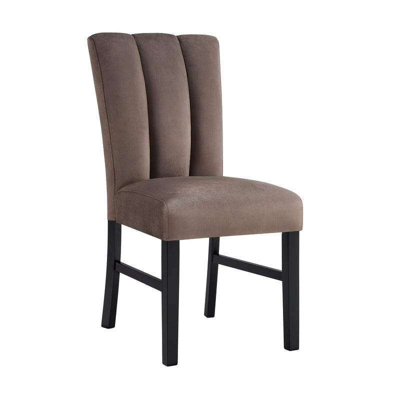 Vega Black/Brown Faux Marble Dining Set from Crown Mark - Lara Furniture