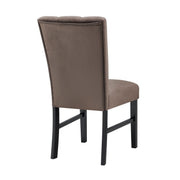 Vega Black/Brown Faux Marble Dining Set from Crown Mark - Lara Furniture