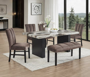 Vega Black/Brown Side Chair, Set of 2 from Crown Mark - Lara Furniture