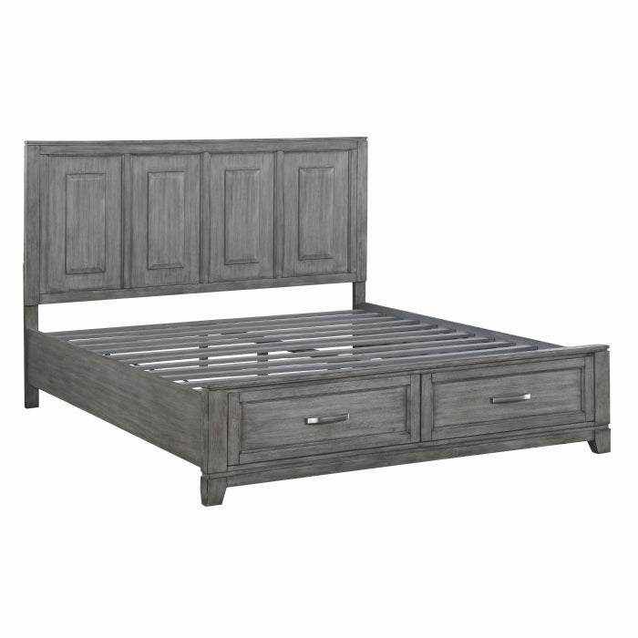 1450K-1CK* (3) California King Platform Bed with Footboard Storage - 1450K-1CK*