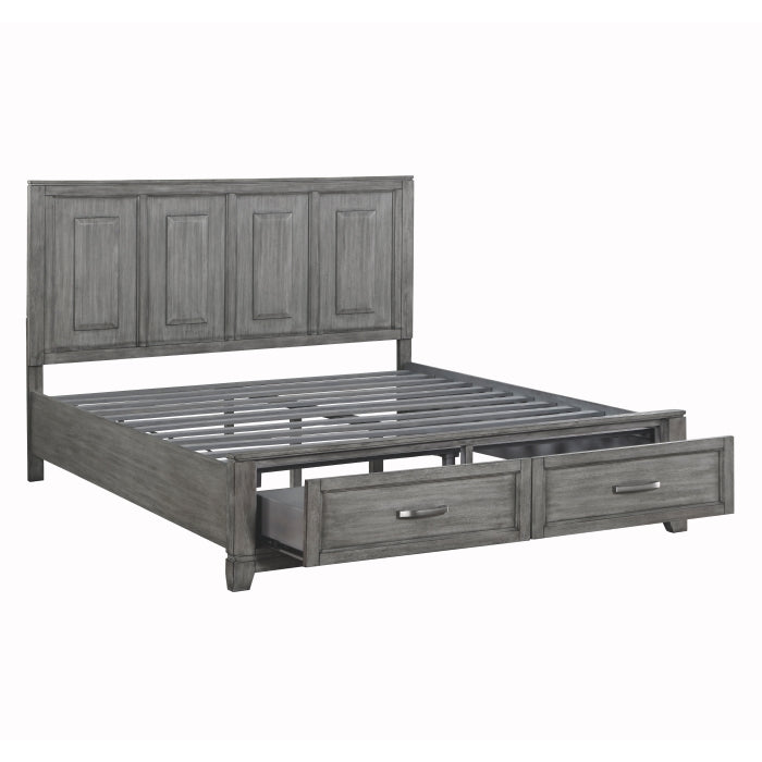 1450K-1CK* (3) California King Platform Bed with Footboard Storage - 1450K-1CK*