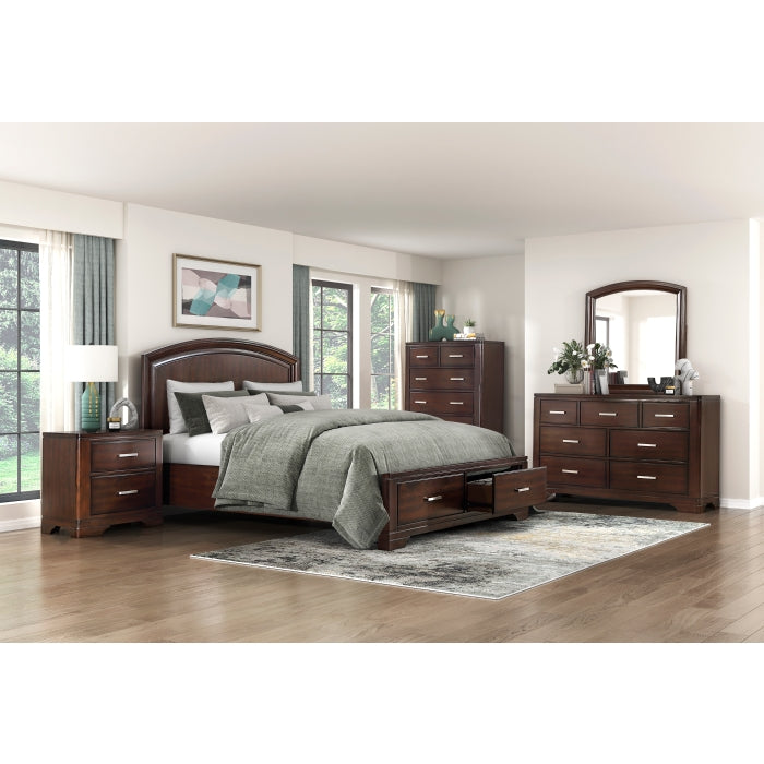 1520CH-1* (3) Queen Platform Bed with Footboard Storage - 1520CH-1*