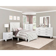 1534NPWHT-1 Twin Bed - 1534NPWHT-1