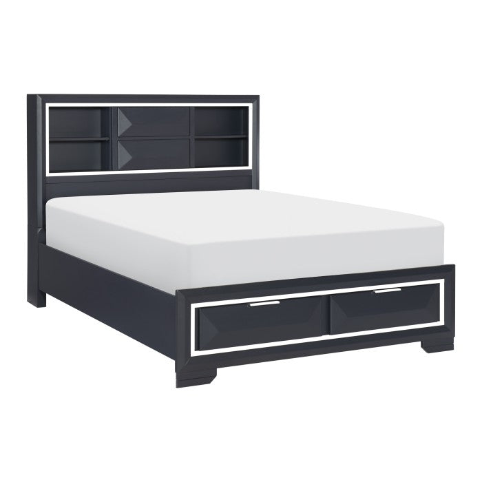 1553K-1CK* (3) California King Platform Bed with Footboard Storage - 1553K-1CK*