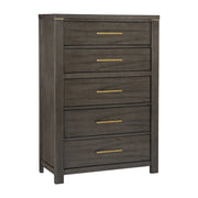 Scarlet Brownish Gray LED Upholstered Panel Bedroom Set - Lara FurnitureBedroom Set