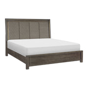 Scarlet Brownish Gray LED Upholstered Panel Bedroom Set - Lara FurnitureBedroom Set