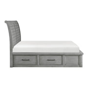 1559DG-1* (4) Queen Platform Bed with Storage Footboard and Side Rails - 1559DG-1*