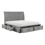 1559DG-1* (4) Queen Platform Bed with Storage Footboard and Side Rails - 1559DG-1*