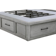 1559DG-1* (4) Queen Platform Bed with Storage Footboard and Side Rails - 1559DG-1*