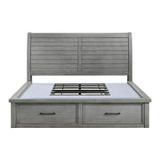 1559DGK-1CK* (4) California King Platform Bed with Storage Footboard and Side Rails - 1559DGK-1CK*