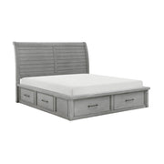 1559DGK-1CK* (4) California King Platform Bed with Storage Footboard and Side Rails - 1559DGK-1CK*