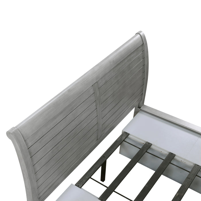 1559DGK-1CK* (4) California King Platform Bed with Storage Footboard and Side Rails - 1559DGK-1CK*