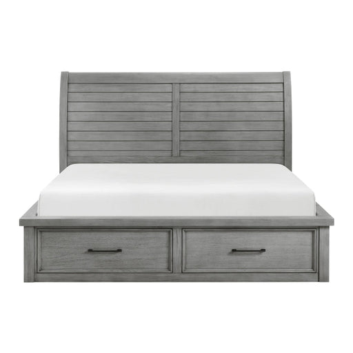 1559DGK-1EK* (4) Eastern King Platform Bed with Storage Footboard and Side Rails - 1559DGK-1EK*