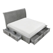 1559DGK-1EK* (4) Eastern King Platform Bed with Storage Footboard and Side Rails - 1559DGK-1EK*