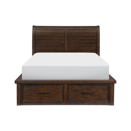 1559K-1CK* (4) California King Platform Bed with Storage Footboard and Side Rails - 1559K-1CK*