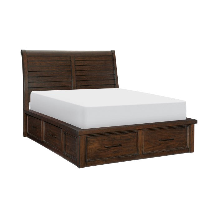 1559K-1CK* (4) California King Platform Bed with Storage Footboard and Side Rails - 1559K-1CK*