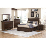 1559K-1CK* (4) California King Platform Bed with Storage Footboard and Side Rails - 1559K-1CK*