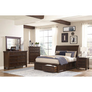 1559K-1CK* (4) California King Platform Bed with Storage Footboard and Side Rails - 1559K-1CK*