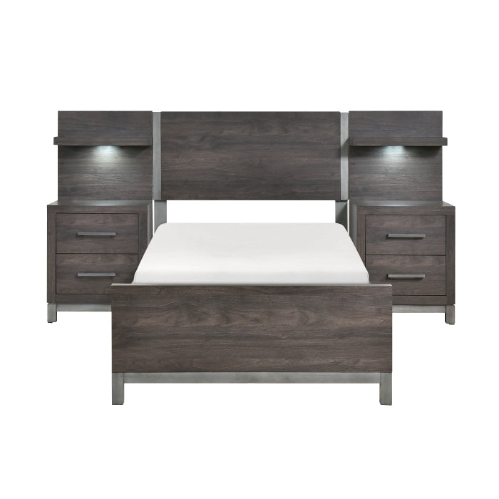 1577DGT-1*WB 5pc Set Twin Wall Bed (TB+2NS+2NS-P) - 1577DGT-1*WB