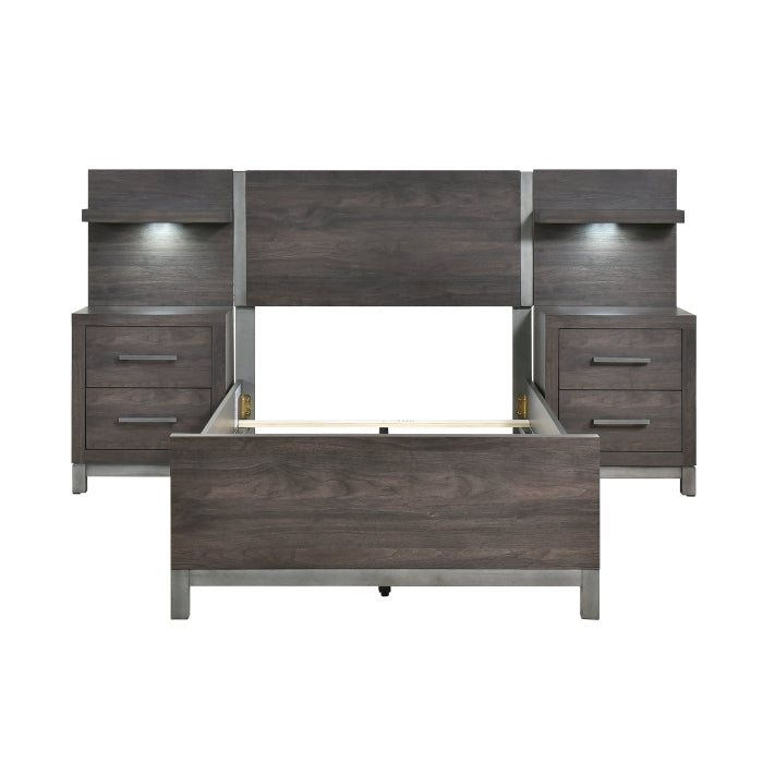 1577DGT-1*WB 5pc Set Twin Wall Bed (TB+2NS+2NS-P) - 1577DGT-1*WB