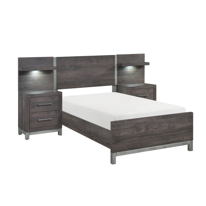 1577DGT-1*WB 5pc Set Twin Wall Bed (TB+2NS+2NS-P) - 1577DGT-1*WB
