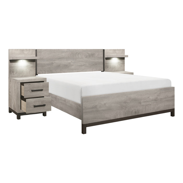 1577K-1EK*WB 5pc Set Eastern King Wall Bed (EKB+2NS+2NS-P) - 1577K-1EK*WB