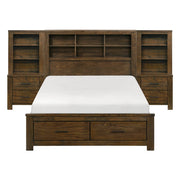 1592-1*WB (5) 5pc Set Queen Wall Platform Bed (QB+2NS+2NS-P) - 1592-1*WB