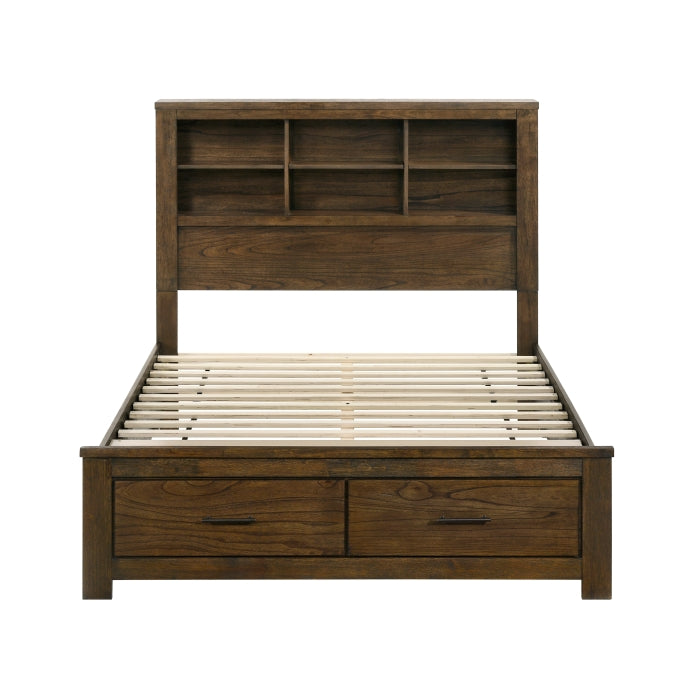 1592-1*WB (5) 5pc Set Queen Wall Platform Bed (QB+2NS+2NS-P) - 1592-1*WB