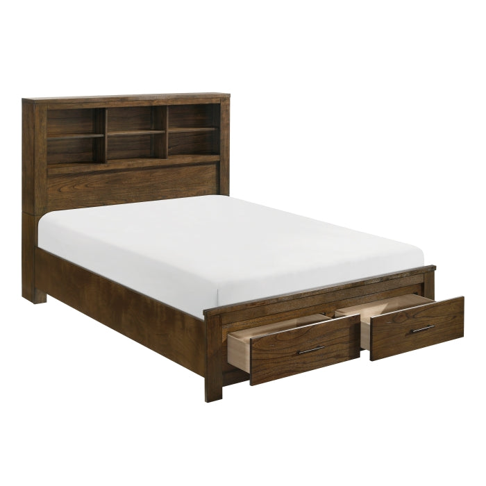 1592-1*WB (5) 5pc Set Queen Wall Platform Bed (QB+2NS+2NS-P) - 1592-1*WB