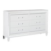 Tamsin White LED Upholstered Storage Platform Bedroom Set - Lara FurnitureBedroom Set