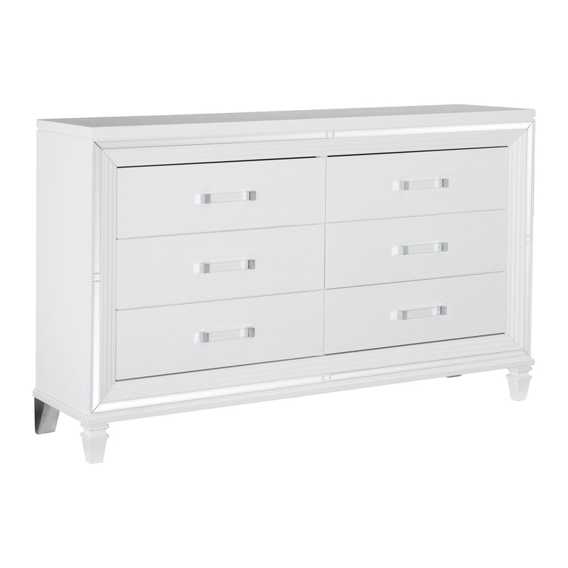 Tamsin White LED Upholstered Storage Platform Bedroom Set - Lara FurnitureBedroom Set