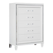 Tamsin White LED Upholstered Storage Platform Bedroom Set - Lara FurnitureBedroom Set