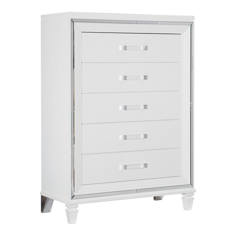 Tamsin White LED Upholstered Storage Platform Bedroom Set - Lara FurnitureBedroom Set