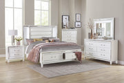 Tamsin White LED Upholstered Storage Platform Bedroom Set - Lara FurnitureBedroom Set