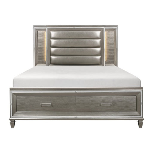 1616K-1EK* (3)Eastern King Platform Bed with Footboard Storage, LED Lighting - 1616K-1EK*