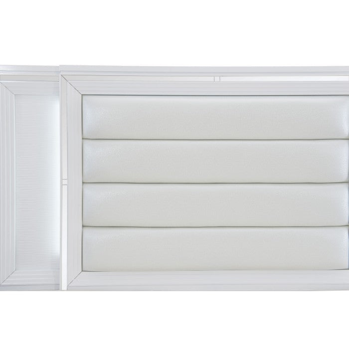 1616W-1* (3) Queen Platform Bed with LED Lighting and Footboard Storage - 1616W-1*