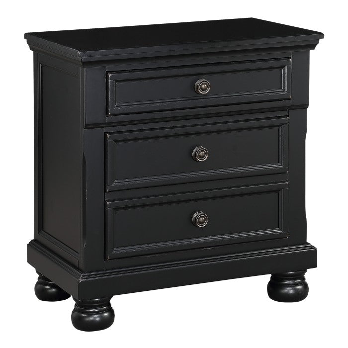 1714BK-4 Night Stand, Hidden Drawer - 1714BK-4