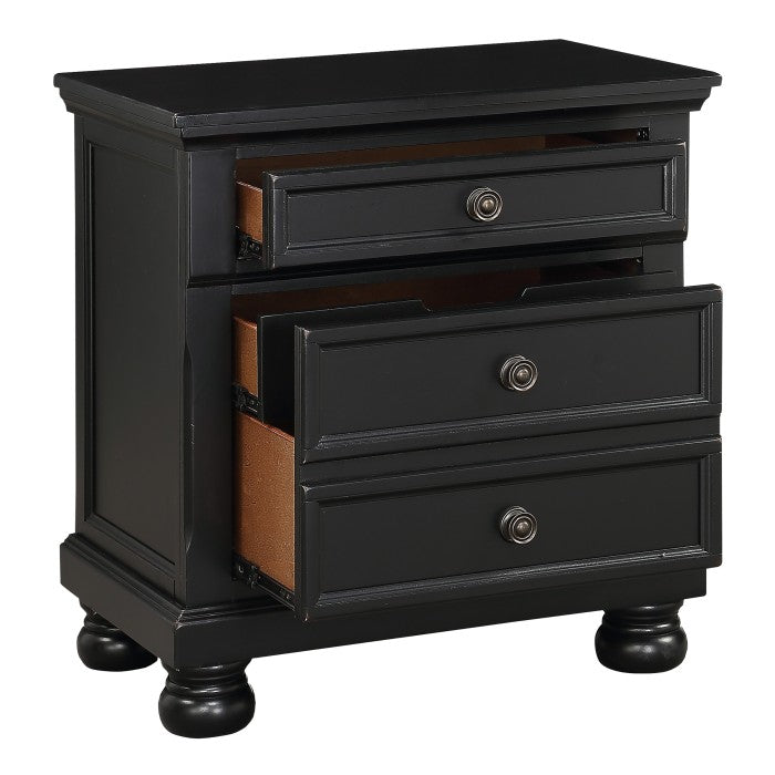 1714BK-4 Night Stand, Hidden Drawer - 1714BK-4