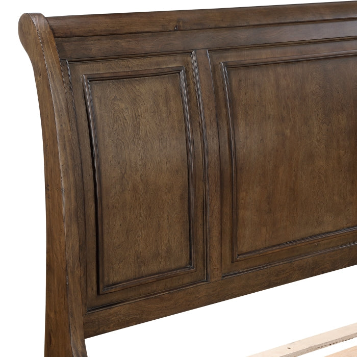 1718KBR-1CK* (3) California King Platform Bed with Footboard Storage - 1718KBR-1CK*