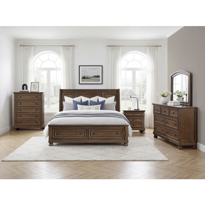 1718KBR-1CK* (3) California King Platform Bed with Footboard Storage - 1718KBR-1CK*