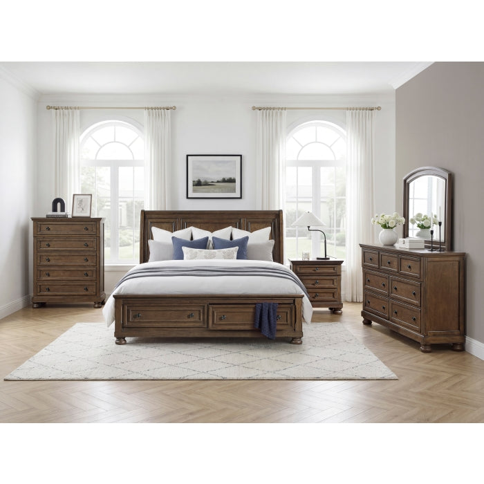 1718KBR-1CK* (3) California King Platform Bed with Footboard Storage - 1718KBR-1CK*