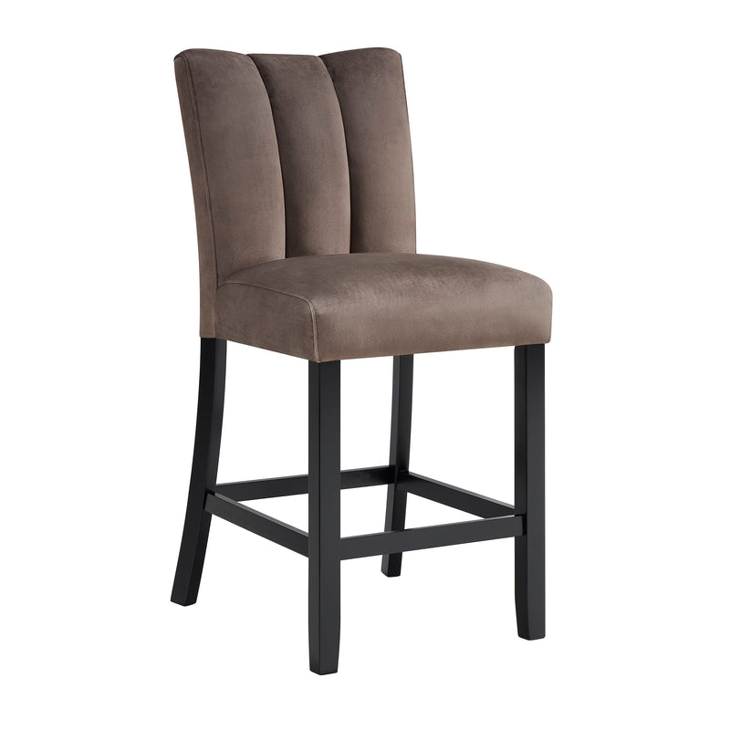 Vega Black/Brown Counter Height Chair, Set of 2 from Crown Mark - Lara Furniture