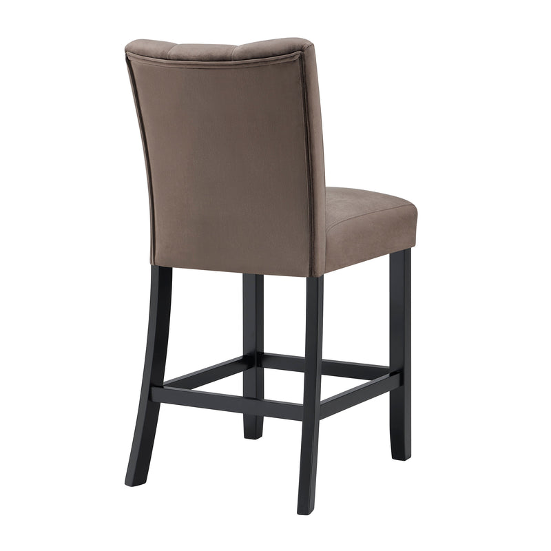 Vega Black/Brown Counter Height Chair, Set of 2 from Crown Mark - Lara Furniture