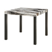 Vega Black/Brown Faux Marble Counter Height Set from Crown Mark - Lara Furniture