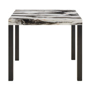 Vega Black/Brown Faux Marble Counter Height Set from Crown Mark - Lara Furniture