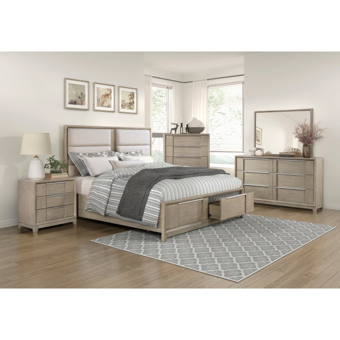 1820N-1* (3) Queen Platform Bed with Footboard Storage - 1820N-1*