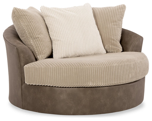 Basque Light Brown Wood Side Chair with Camel Cushion