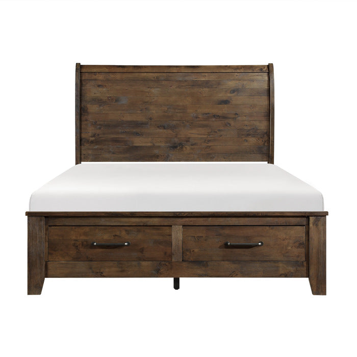 1957K-1CK* (3)California King Sleigh Platform Bed with Footboard Storage - 1957K-1CK*