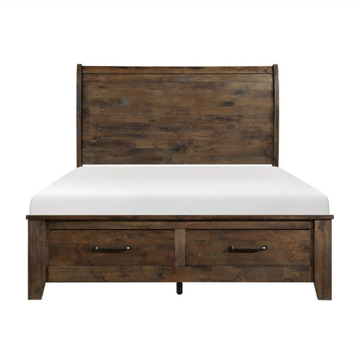1957K-1CK* (3)California King Sleigh Platform Bed with Footboard Storage - 1957K-1CK*